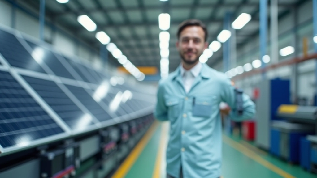 Industrielle Energieanlage mit Solarpanelen