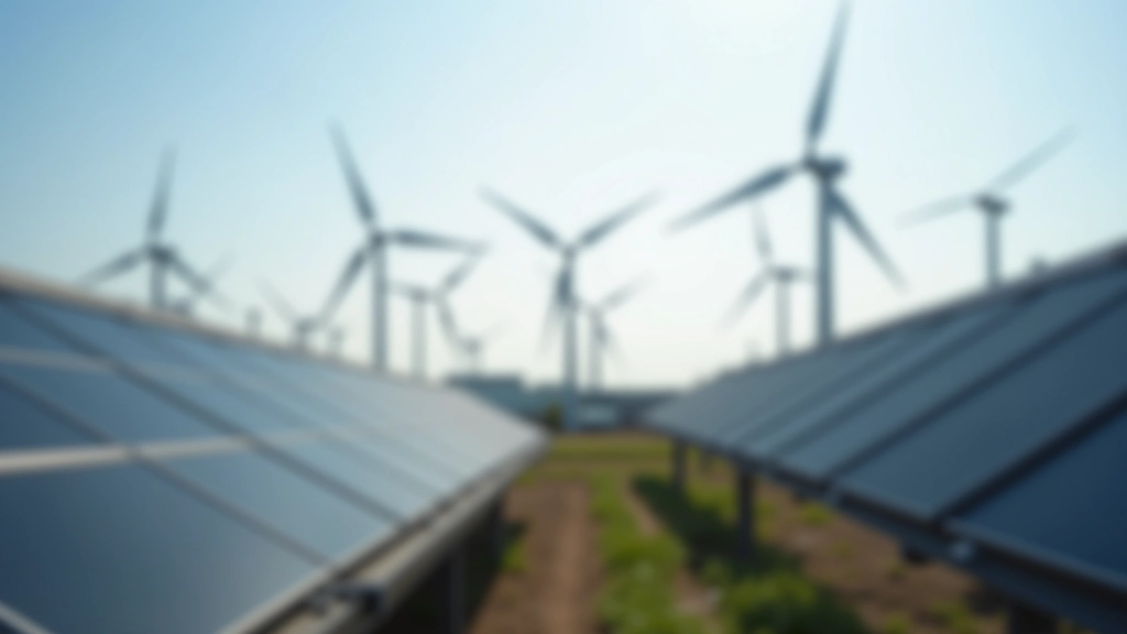 Industrielle Anlage mit erneuerbaren Energiequellen und moderner Infrastruktur